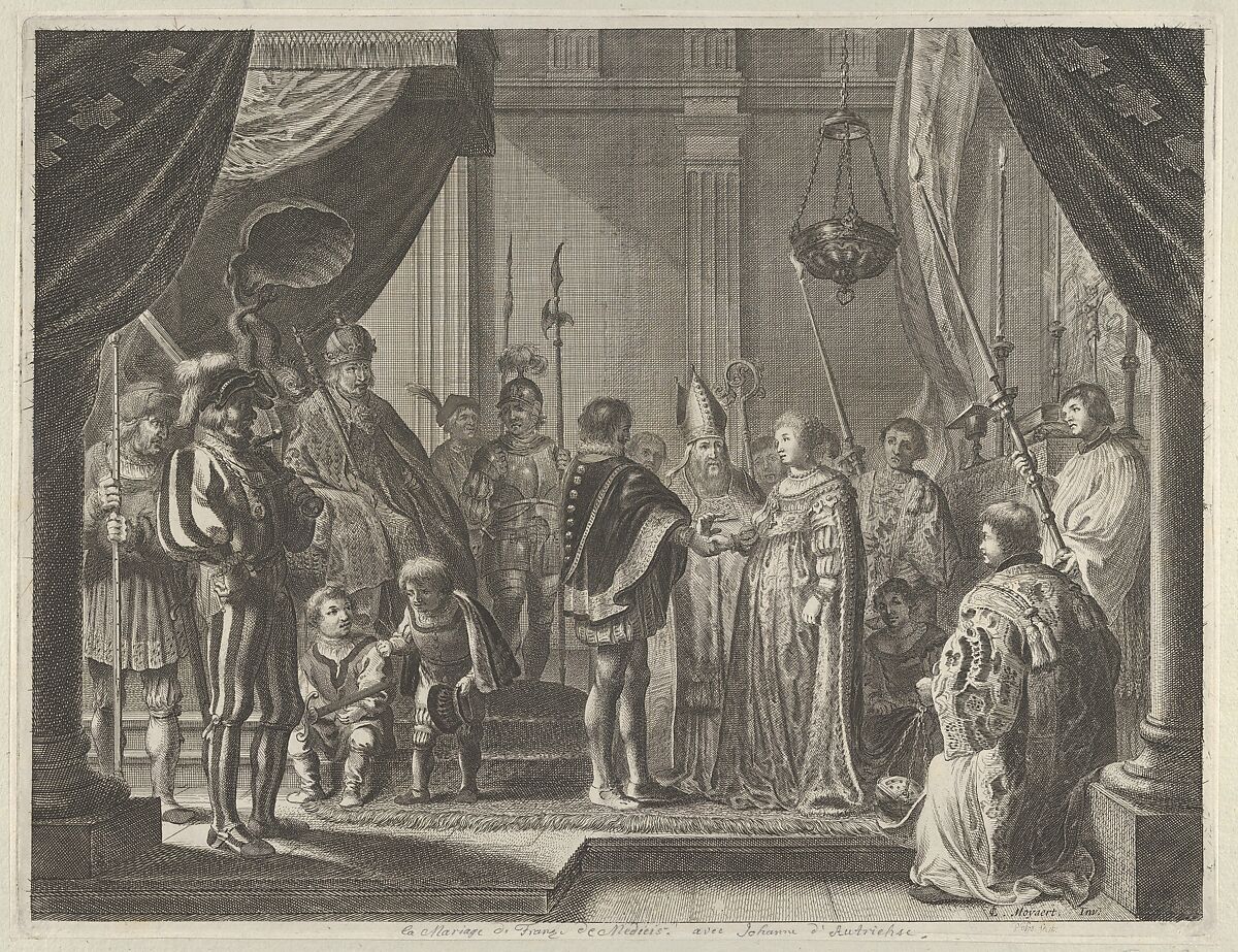 Plate 7: The Marriage of Francisco I de Medici and Johanna of Austria, from Caspar Barlaeus, "Medicea Hospes", Pieter Nolpe (Dutch, 1613/1614–1652/1653), Etching 