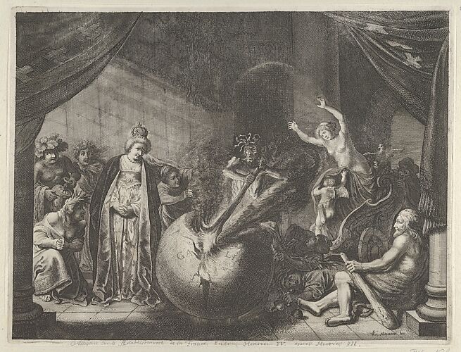 Plate 9: Allegory on the Discord in France, from Caspar Barlaeus, 