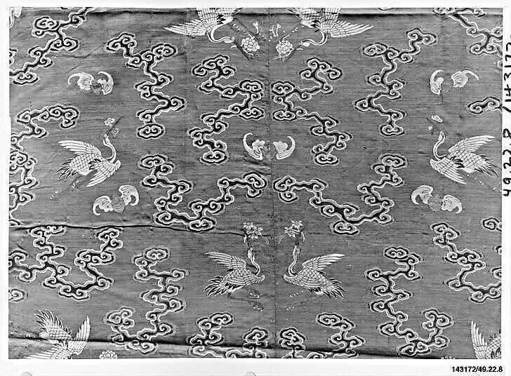Panel, Silk, metallic thread, China 