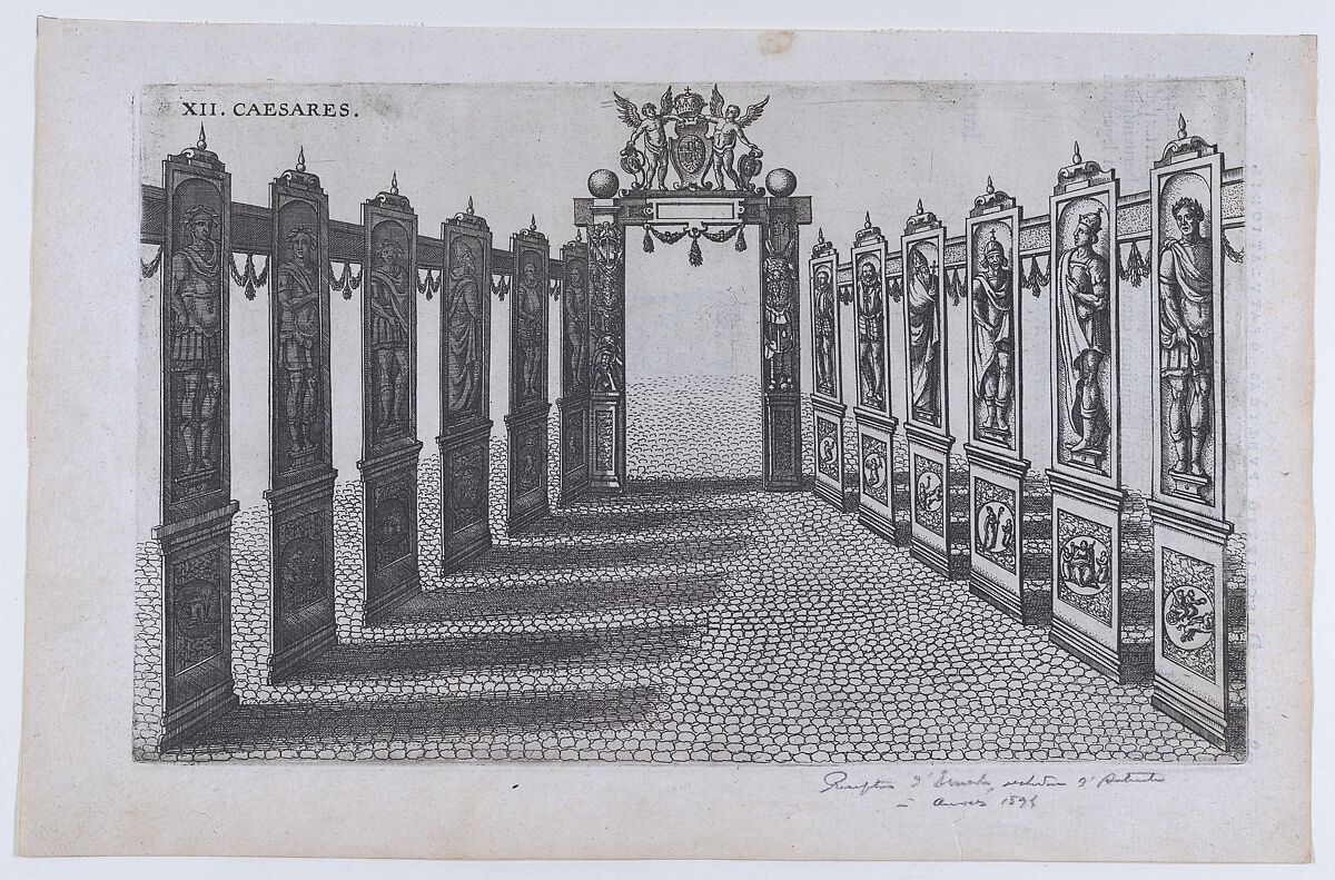 Plate XII: Caesares, from "Descriptio Publicae Gratulationis Spectaculorum et Ludorum, in Advent Sereniss", Peeter van der Borcht  Netherlandish, Engraving