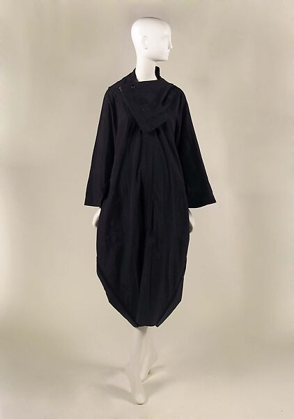 Raincoat, Issey Miyake (Japanese, 1938–2022), (a, b) cotton, nylon, metal, Japanese 