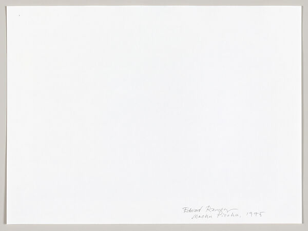 Sacred Rock, Machu Picchu, Peru, Edward Ranney (American, born Chicago, Illinois, 1942), Gelatin silver print