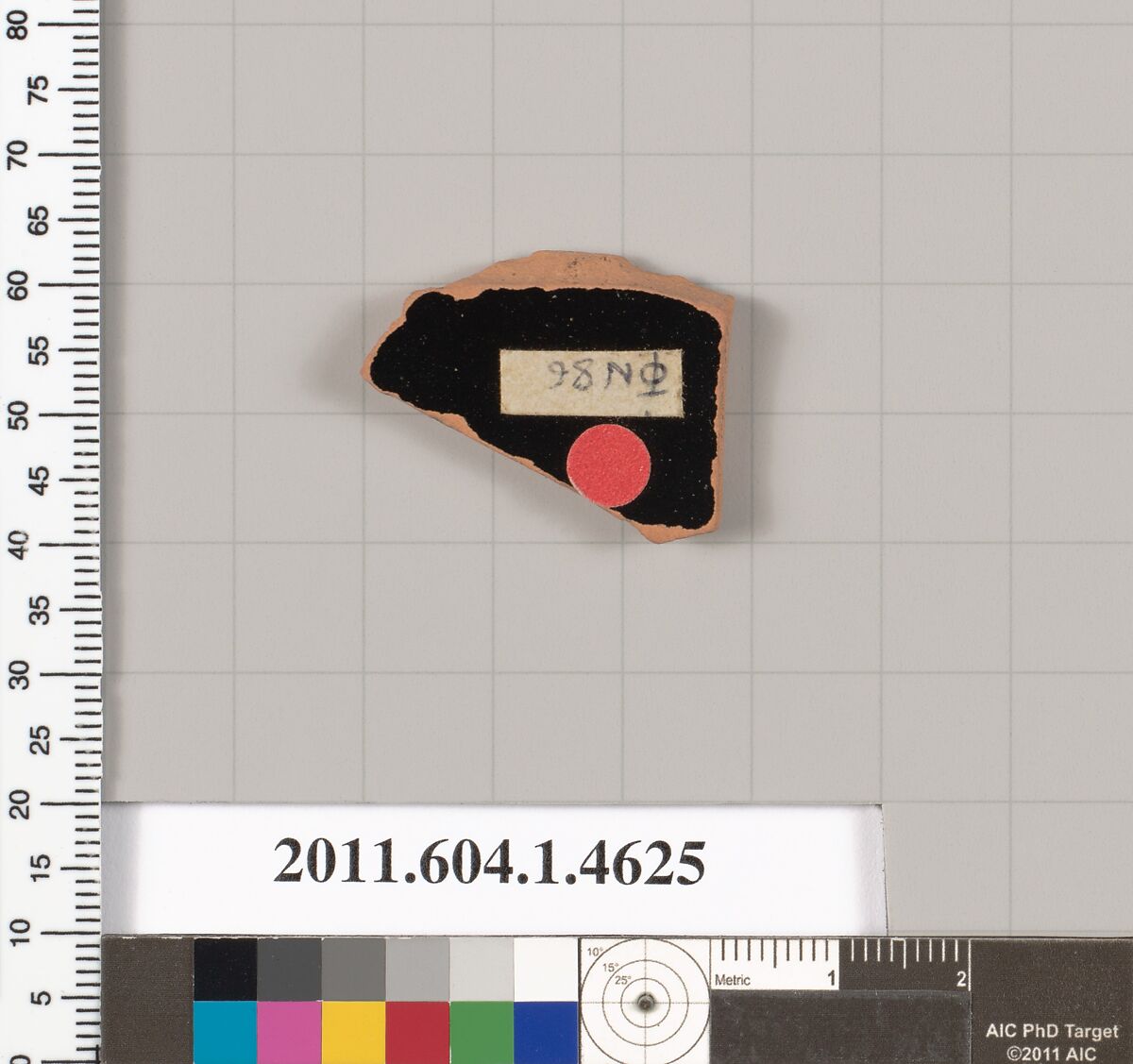 Terracotta fragment of a kylix (drinking cup), Terracotta, Greek, Attic