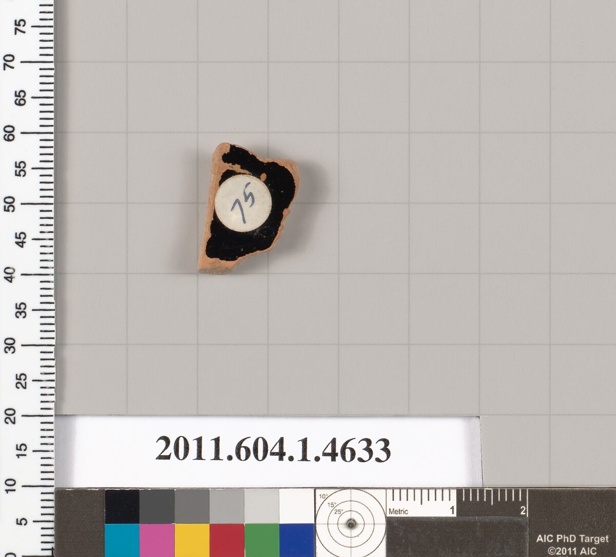 Terracotta fragment of a kylix (drinking cup), Terracotta, Greek, Attic