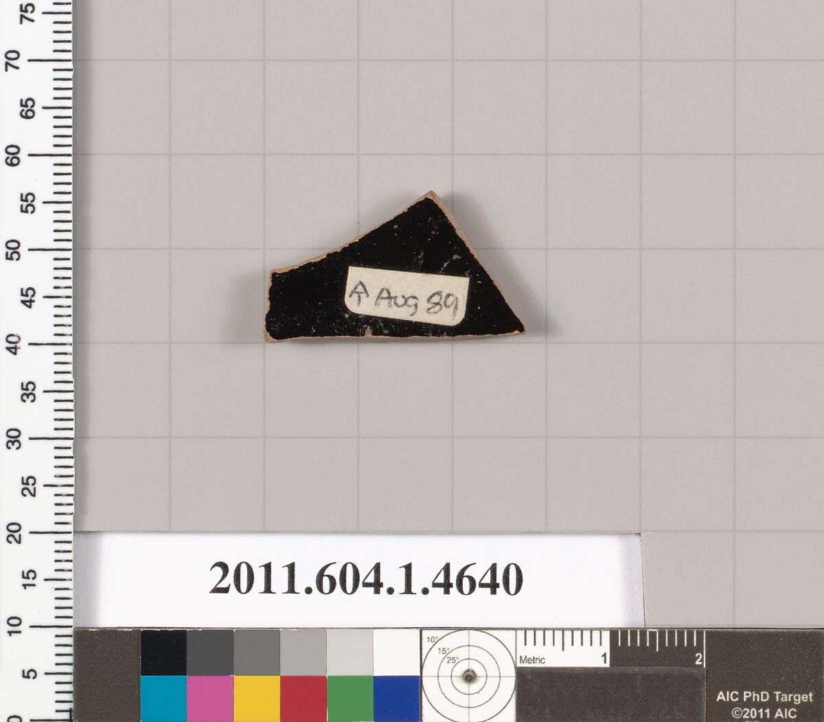 Terracotta fragment of a kylix (drinking cup), Terracotta, Greek, Attic