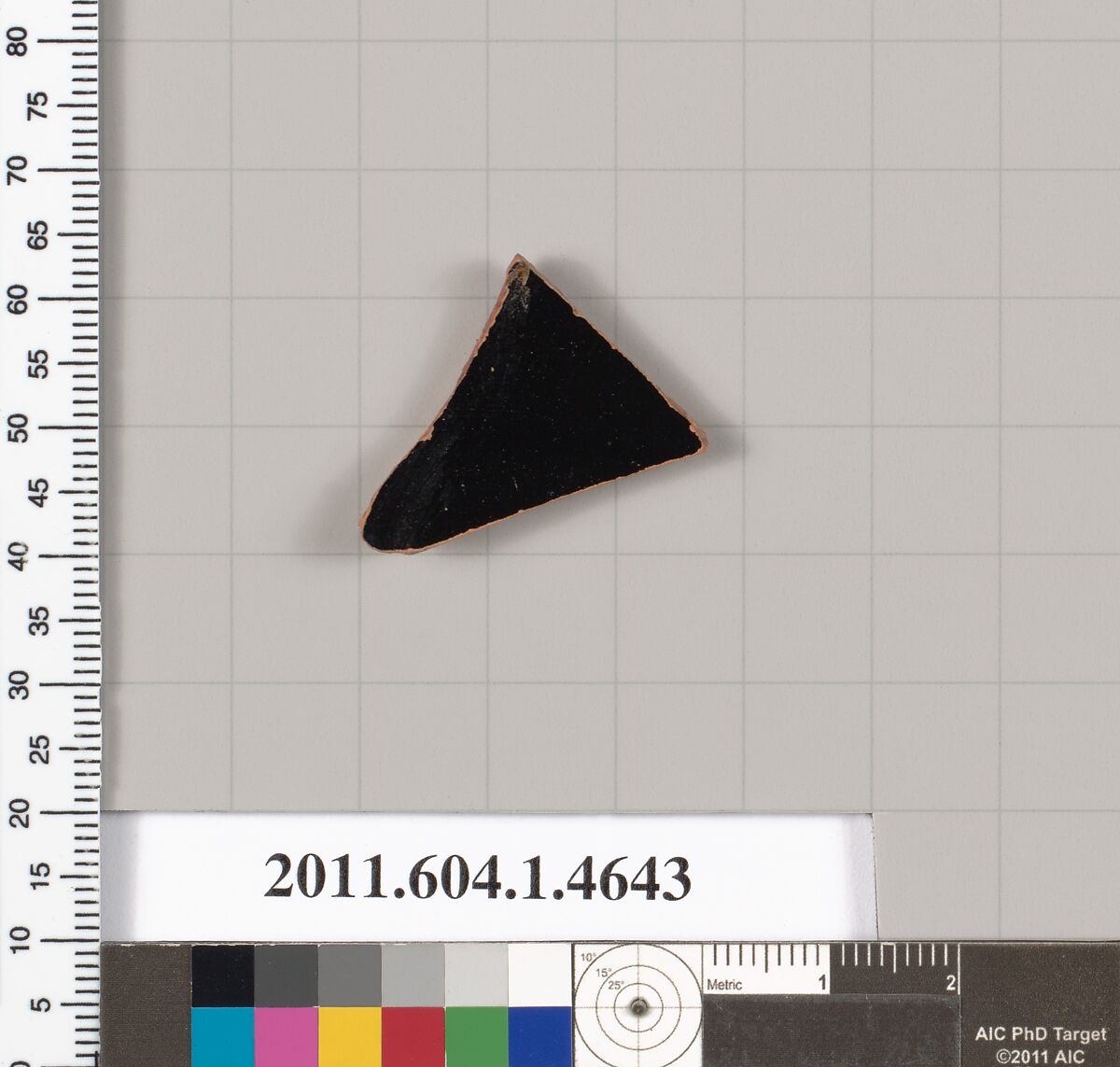 Terracotta fragment of a kylix (drinking cup), Terracotta, Greek, Attic