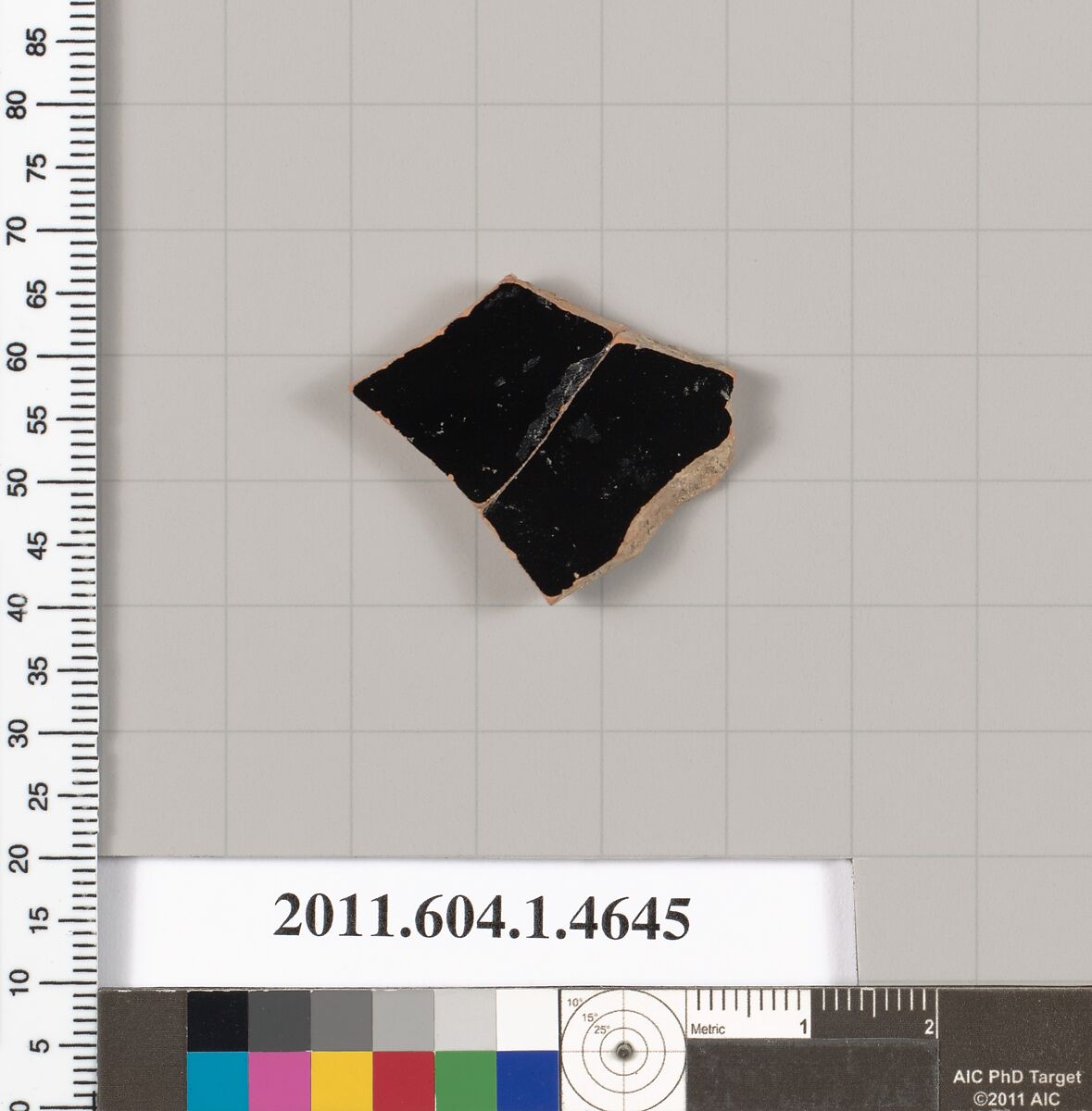 Terracotta fragment of a kylix (drinking cup), Terracotta, Greek, Attic