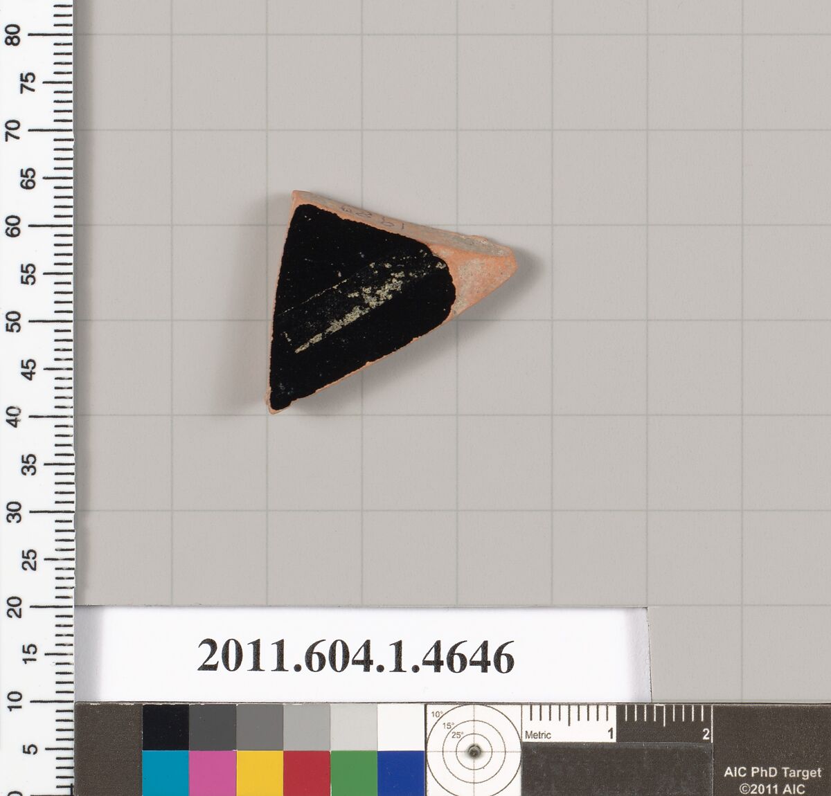 Terracotta fragment of a kylix (drinking cup), Terracotta, Greek, Attic