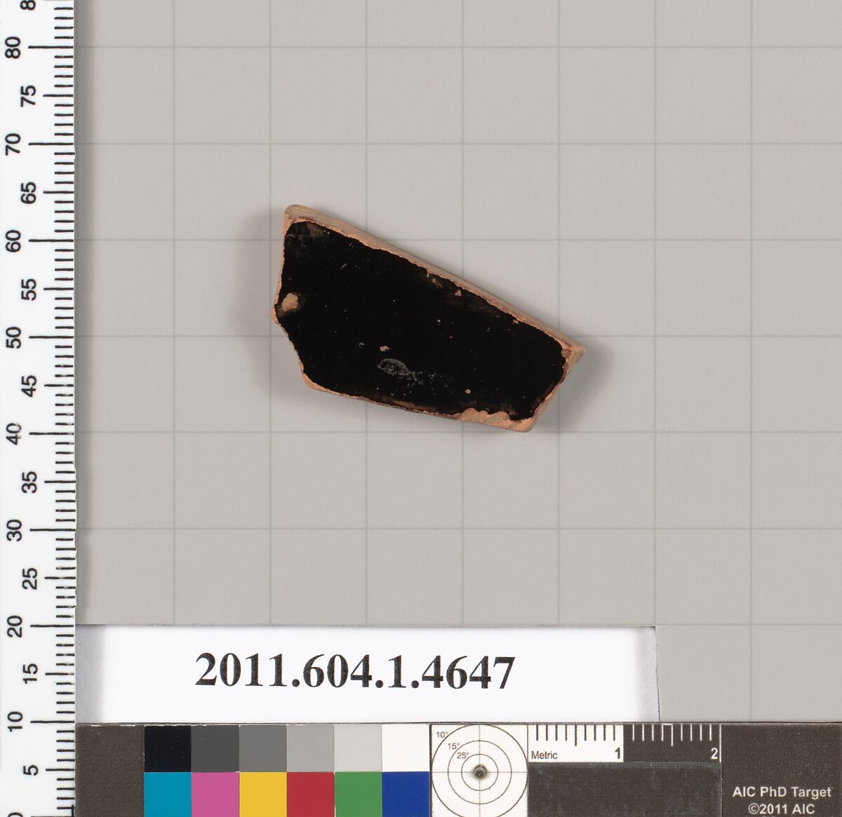 Terracotta fragment of a kylix (drinking cup), Terracotta, Greek, Attic