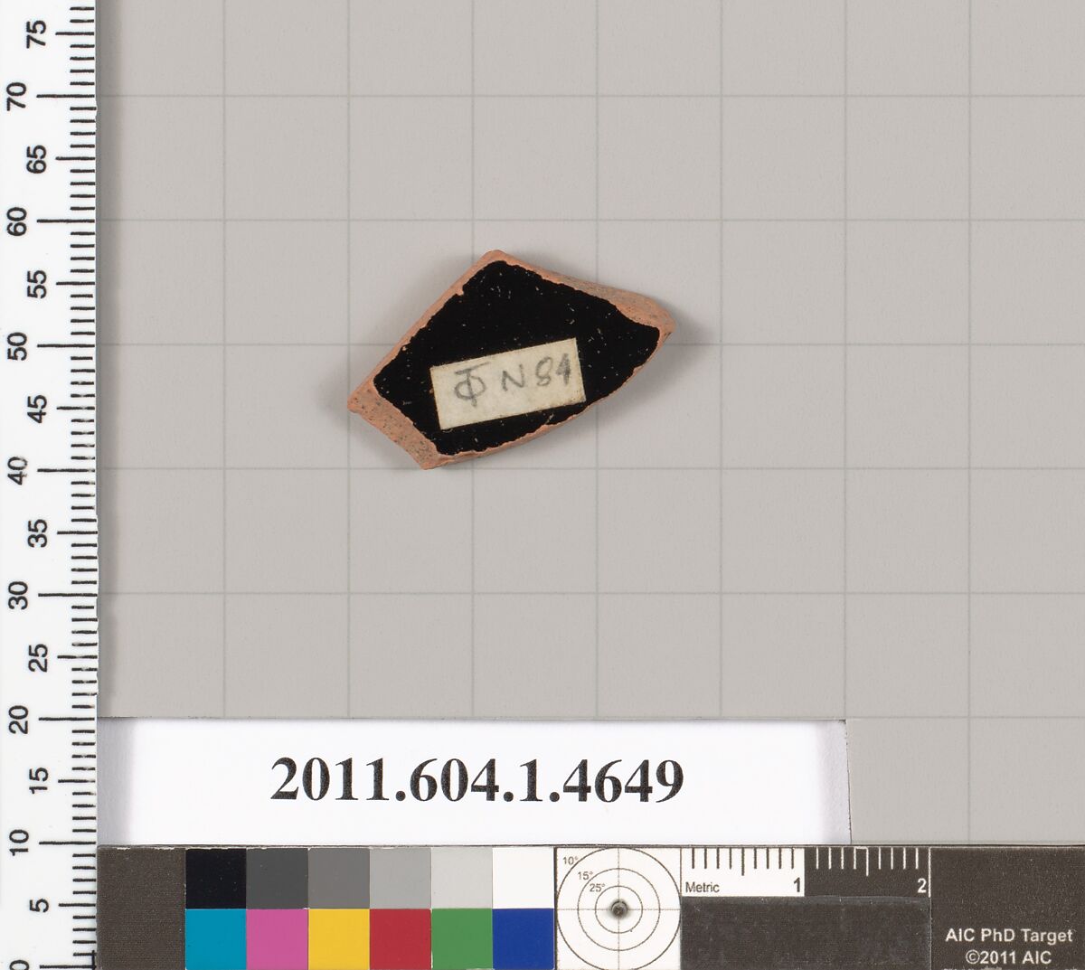 Terracotta fragment of a kylix (drinking cup), Terracotta, Greek, Attic