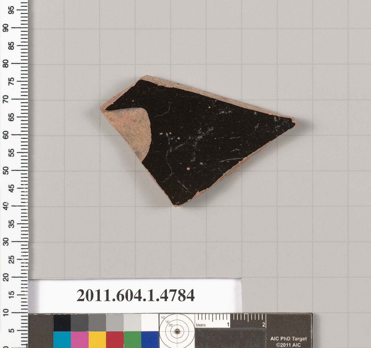 Terracotta fragment of a kylix (drinking cup), Terracotta, Greek, Attic