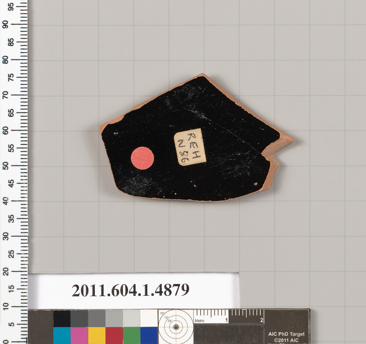 Terracotta fragment of a kylix (drinking cup), Terracotta, Greek, Attic