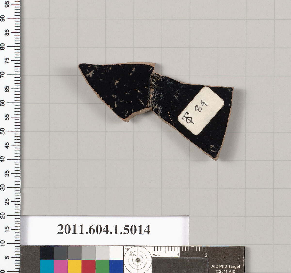 Terracotta fragment of a kylix (drinking cup), Terracotta, Greek, Attic