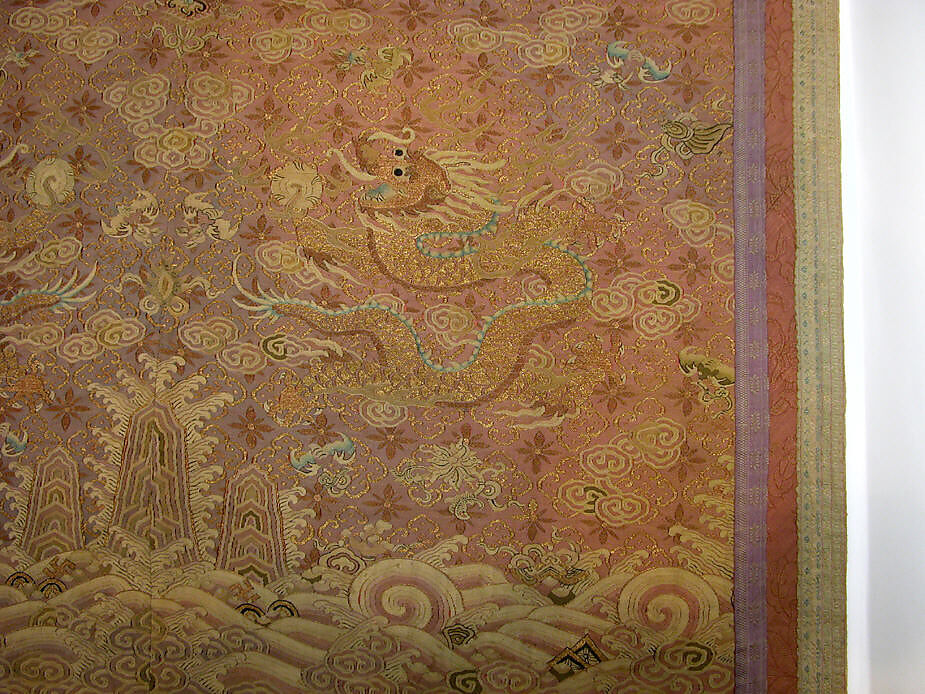 Back of Court Robe, Silk, gold, China