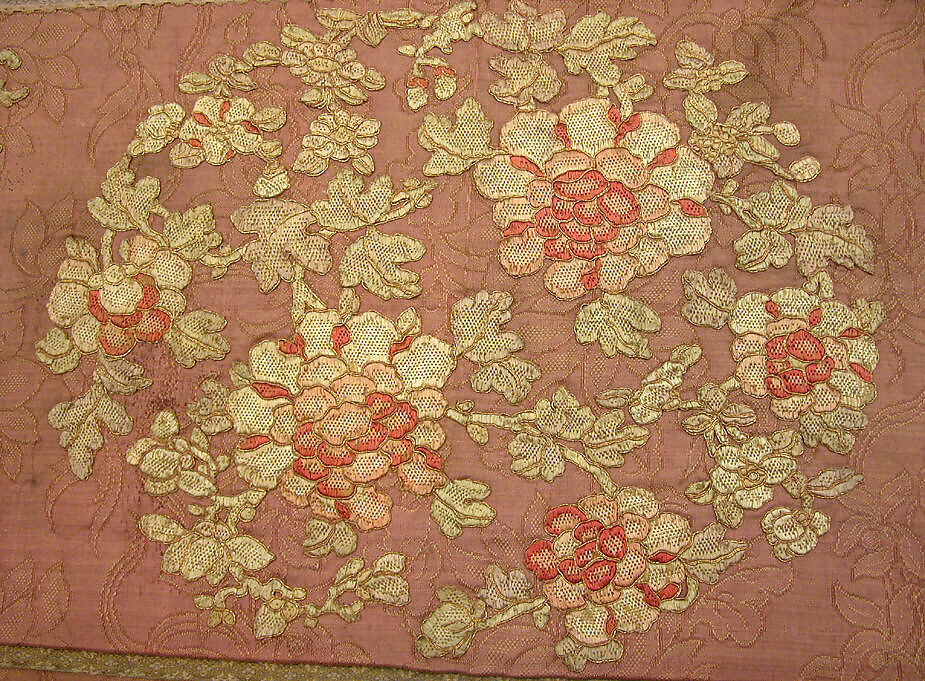 Back of Court Robe, Silk, gold, China