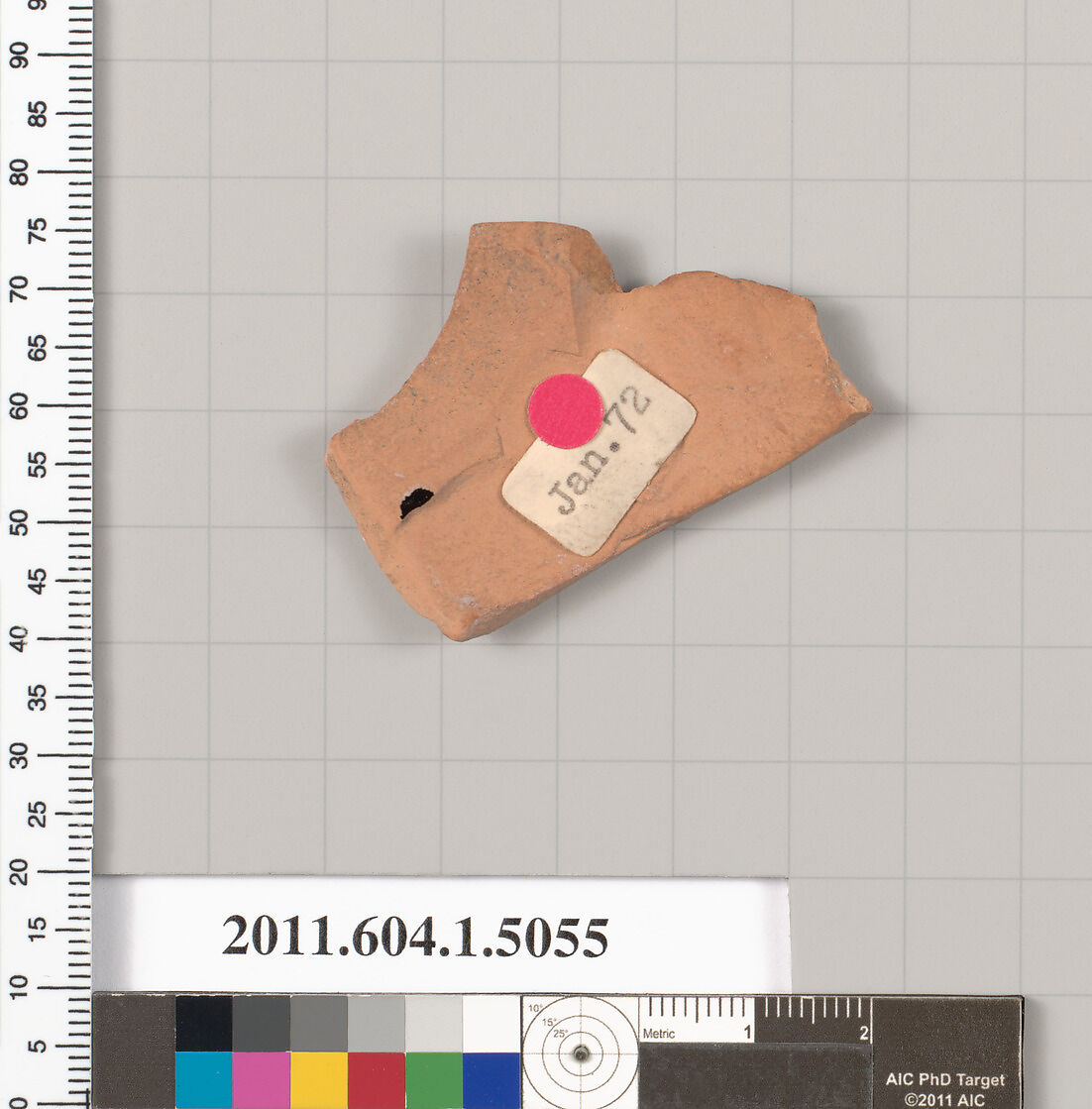 Terracotta fragment of a kylix (drinking cup), Terracotta, Greek, Attic