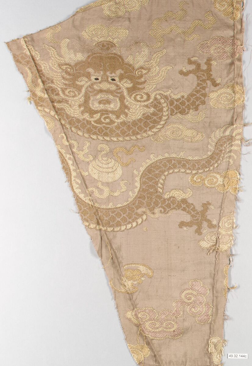 Fragment, Silk, metallic thread, China 