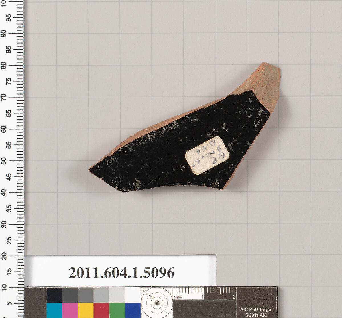 Terracotta fragment of a kylix (drinking cup), Terracotta, Greek, Attic