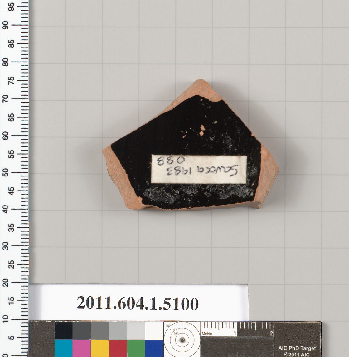 Terracotta fragment of a kylix (drinking cup), Terracotta, Greek, Attic