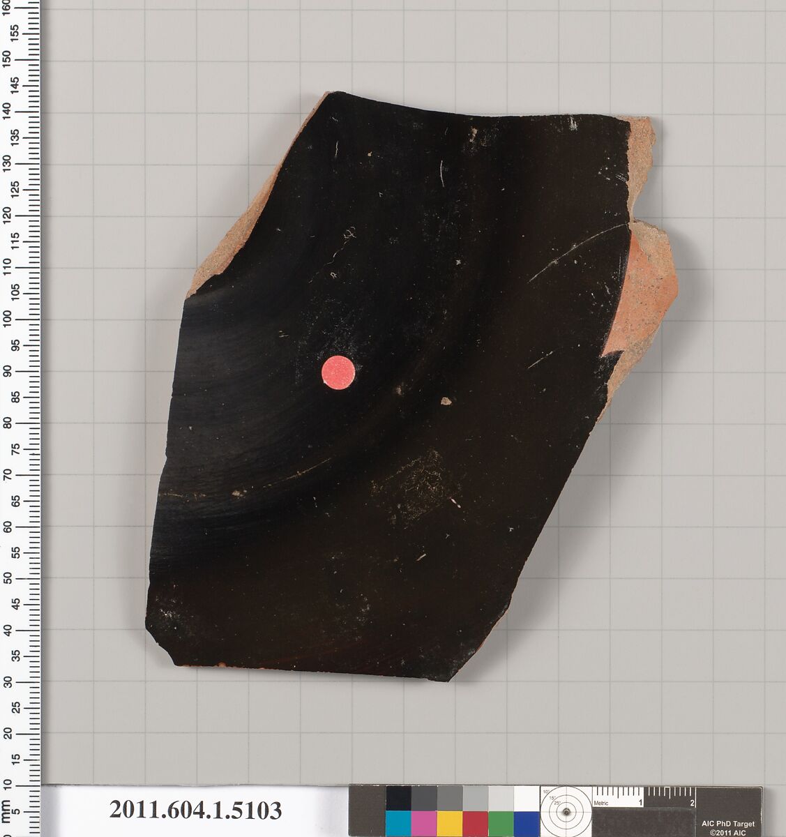 Terracotta fragment of a kylix (drinking cup), Terracotta, Greek, Attic