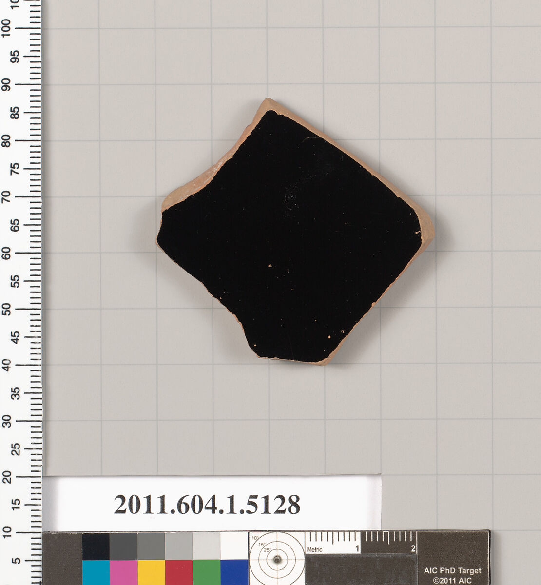 Terracotta fragment of a kylix (drinking cup), Terracotta, Greek, Attic