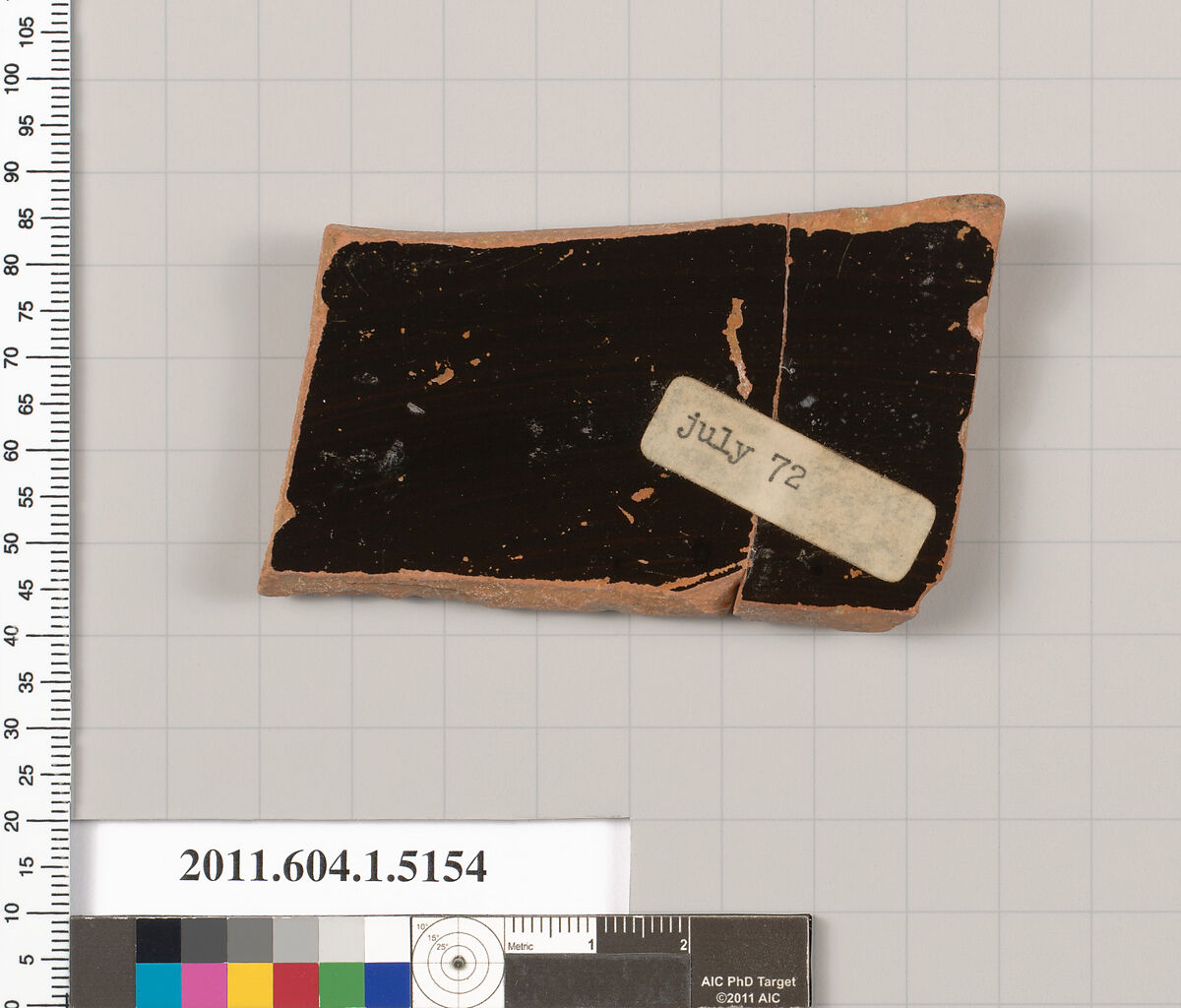 Terracotta fragment of a kylix (drinking cup), Terracotta, Greek, Attic