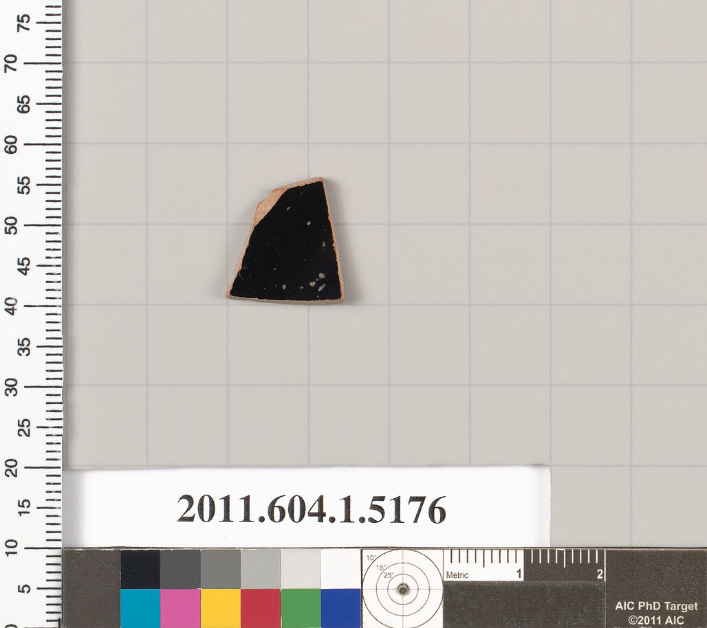 Terracotta fragment of a kylix (drinking cup), Terracotta, Greek, Attic
