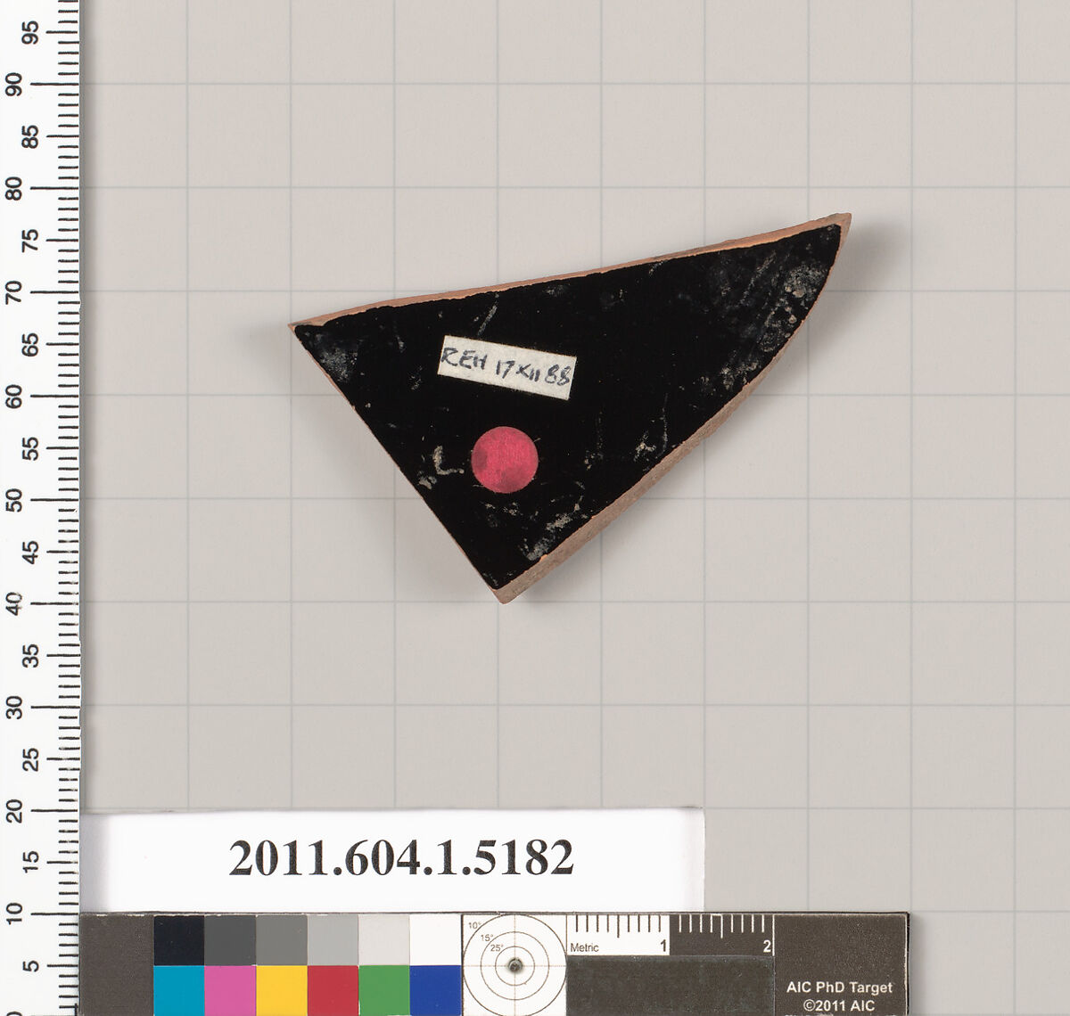 Terracotta fragment of a kylix (drinking cup), Terracotta, Greek, Attic