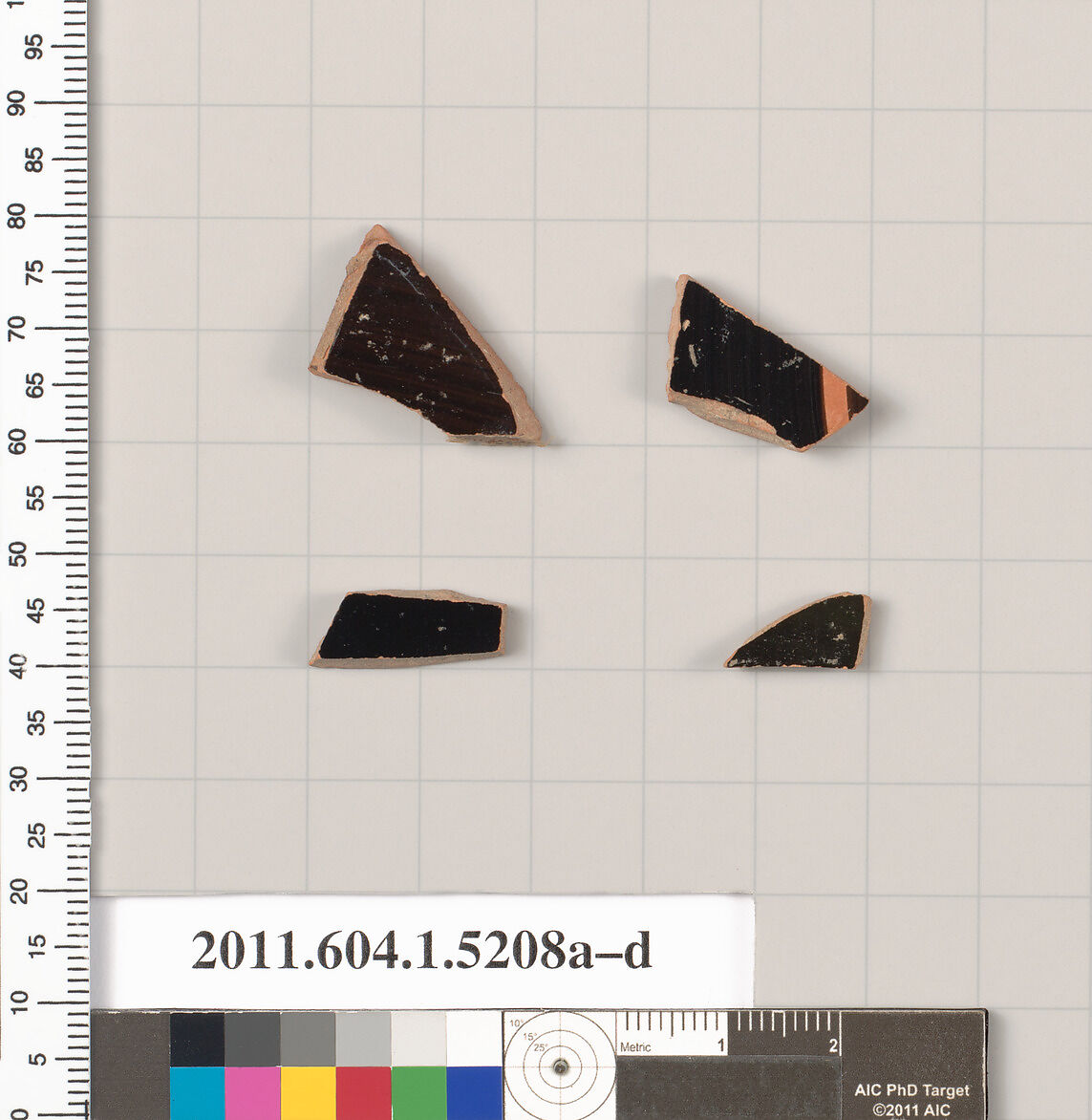 Terracotta fragments of kylikes (drinking cups), Terracotta, Greek, Attic