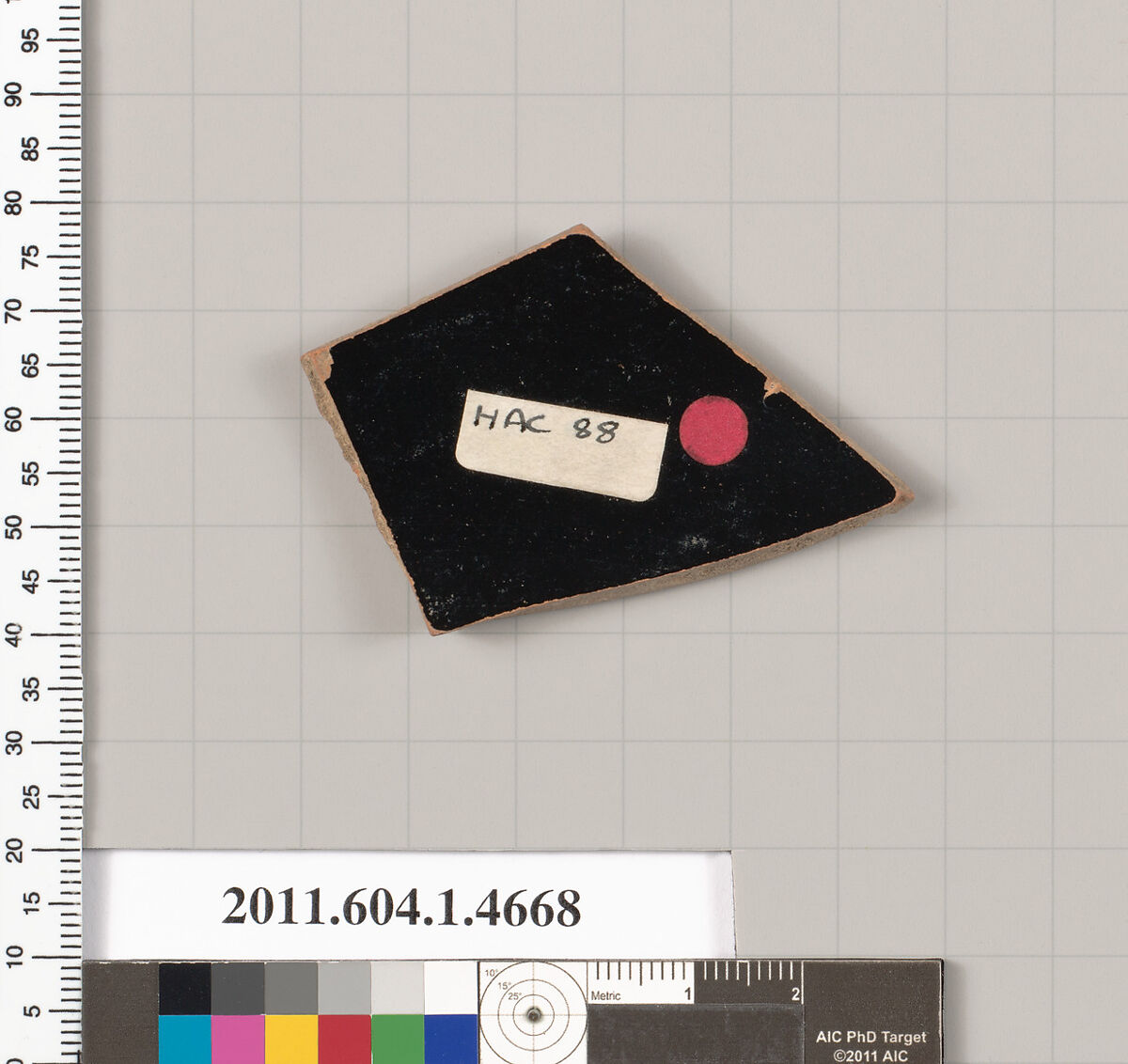 Terracotta fragment of a kylix (drinking cup), Terracotta, Greek, Attic