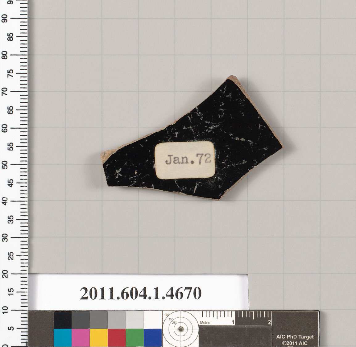 Terracotta fragment of a kylix (drinking cup), Terracotta, Greek, Attic