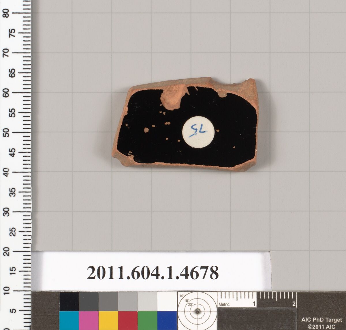 Terracotta fragment of a kylix (drinking cup), Terracotta, Greek, Attic