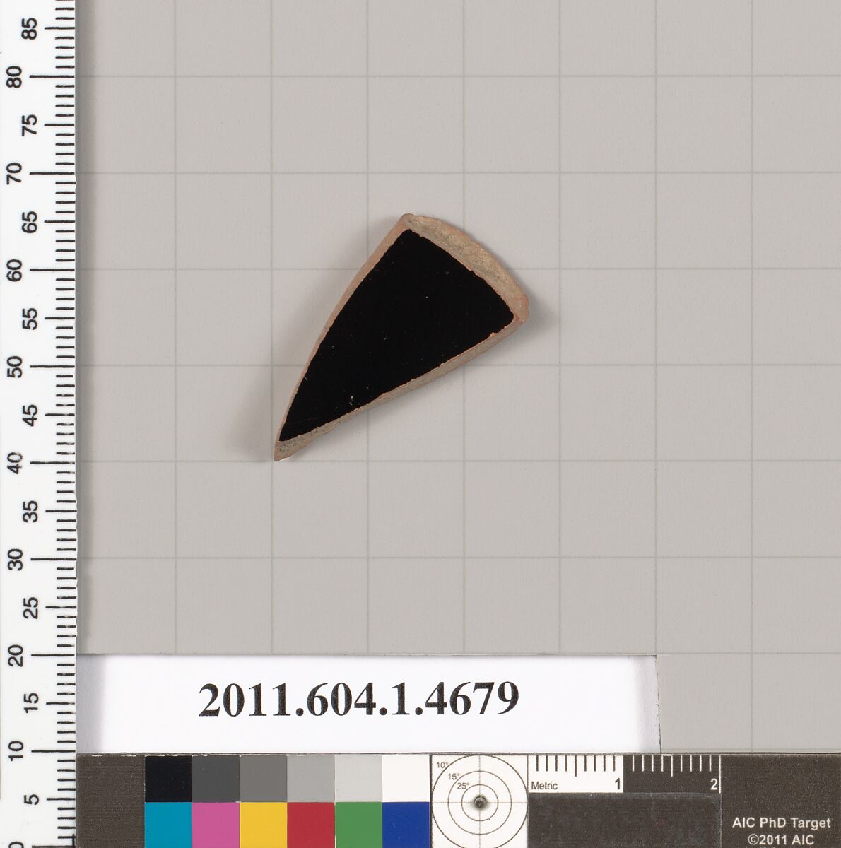 Terracotta fragment of a kylix (drinking cup), Terracotta, Greek, Attic