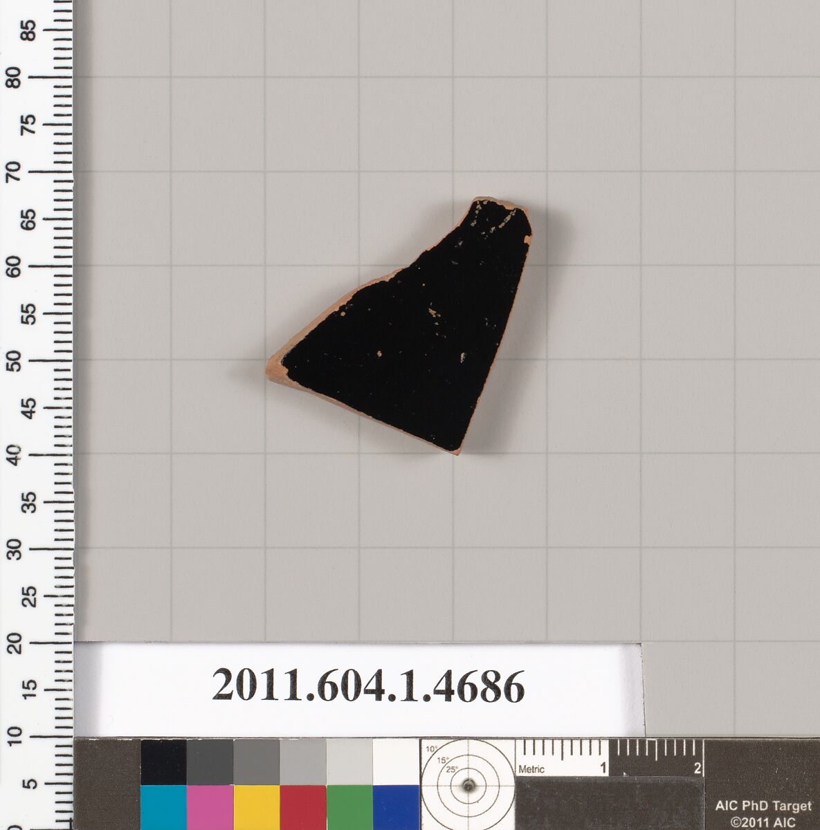 Terracotta fragment of a kylix (drinking cup), Terracotta, Greek, Attic