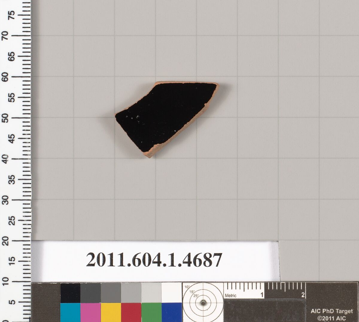 Terracotta fragment of a kylix (drinking cup), Terracotta, Greek, Attic