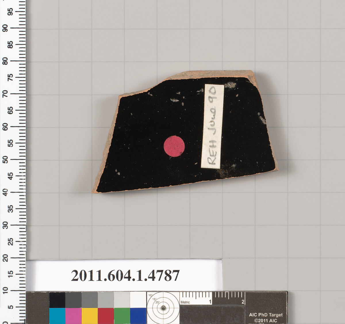 Terracotta fragment of a kylix (drinking cup), Terracotta, Greek, Attic