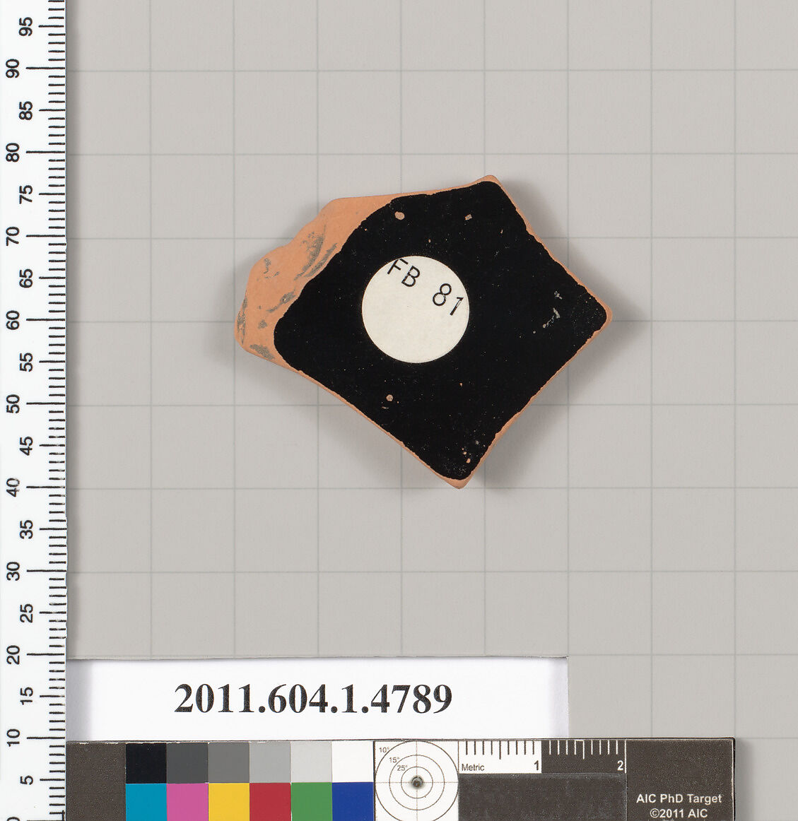 Terracotta fragment of a kylix (drinking cup), Terracotta, Greek, Attic