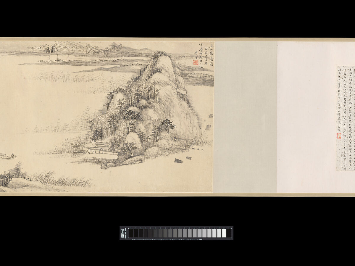 Presenting the Tripod, Wang Xuehao (Chinese, 1754–1832), Handscroll; ink on paper, China