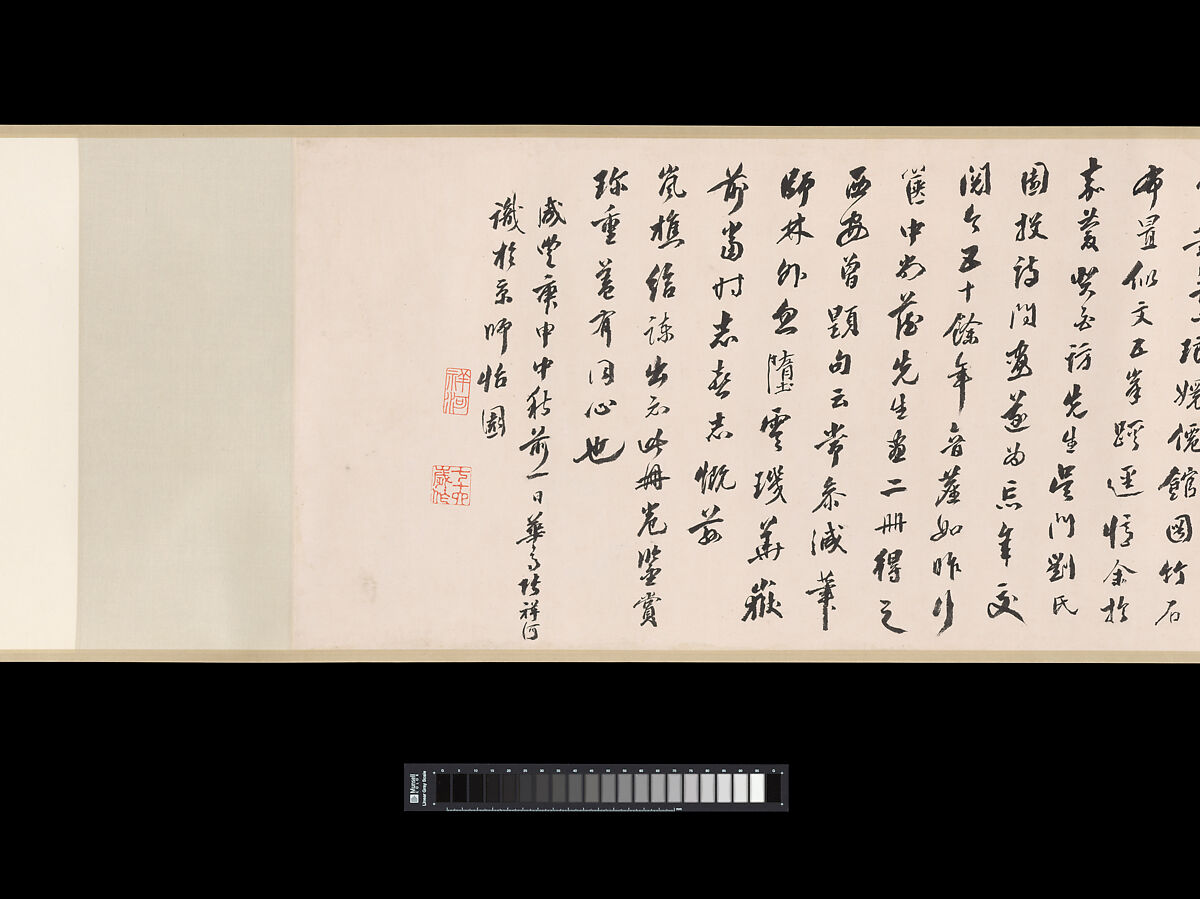 Presenting the Tripod, Wang Xuehao (Chinese, 1754–1832), Handscroll; ink on paper, China