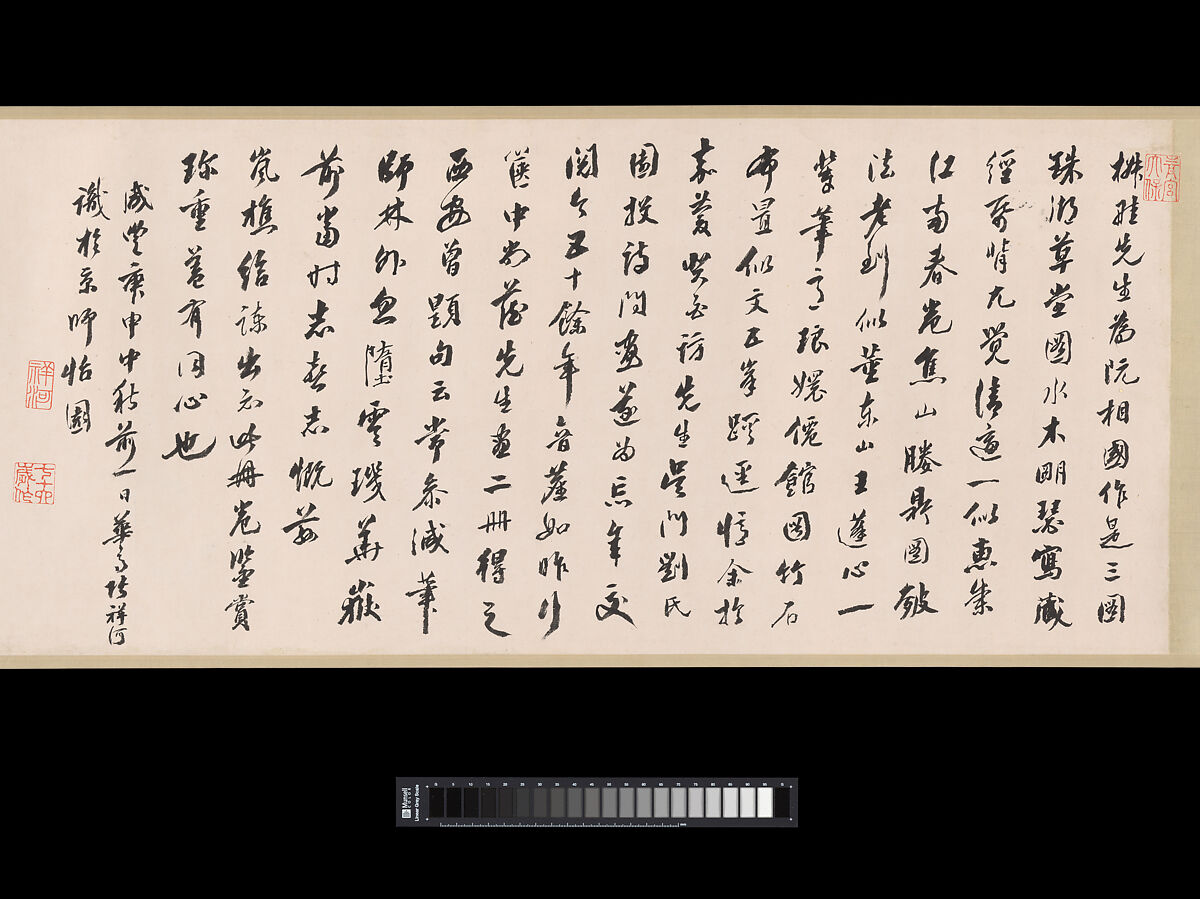 Presenting the Tripod, Wang Xuehao (Chinese, 1754–1832), Handscroll; ink on paper, China