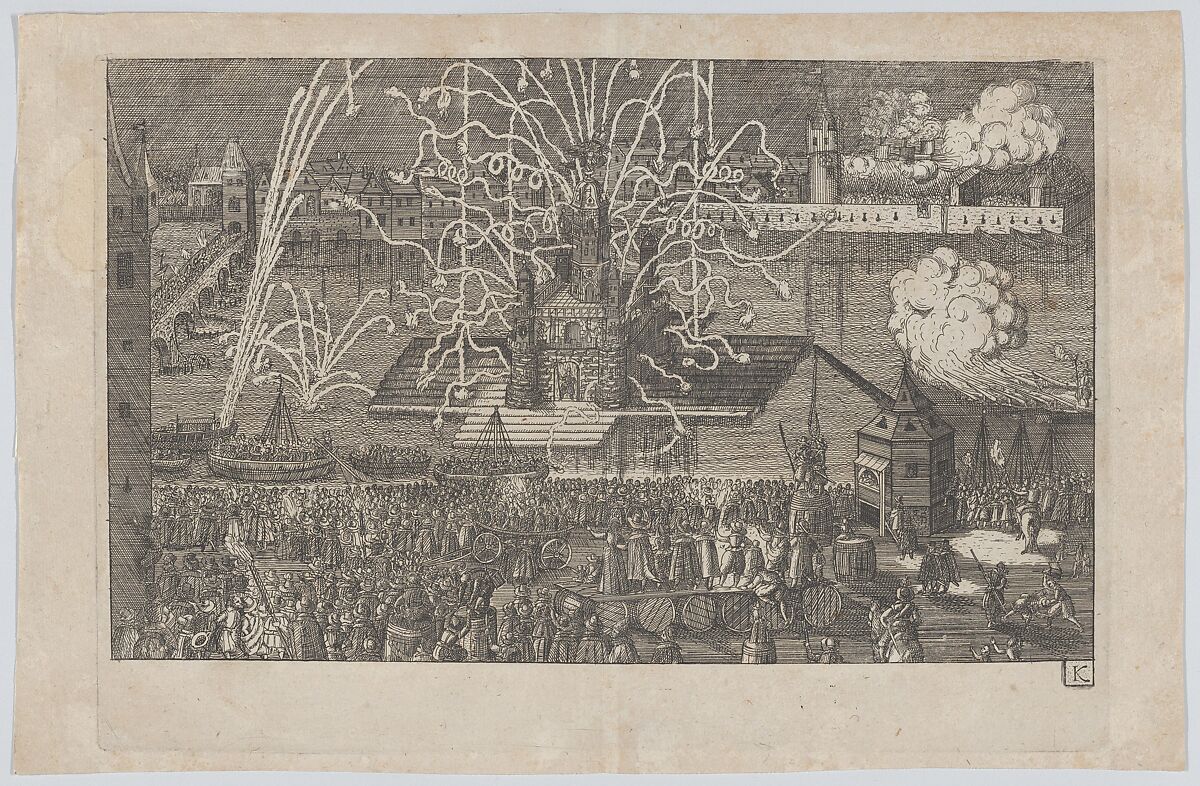 Plate K: Election and Coronation of Emperor Maximilian II, Anonymous, German, 17th century, Etching 