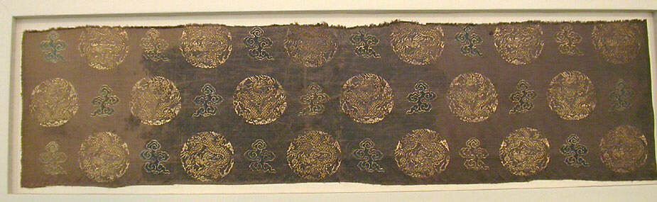 Piece, Silk, metallic thread, China 