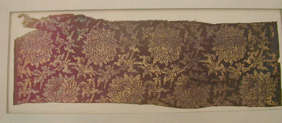 Piece, Silk, metallic thread, China 