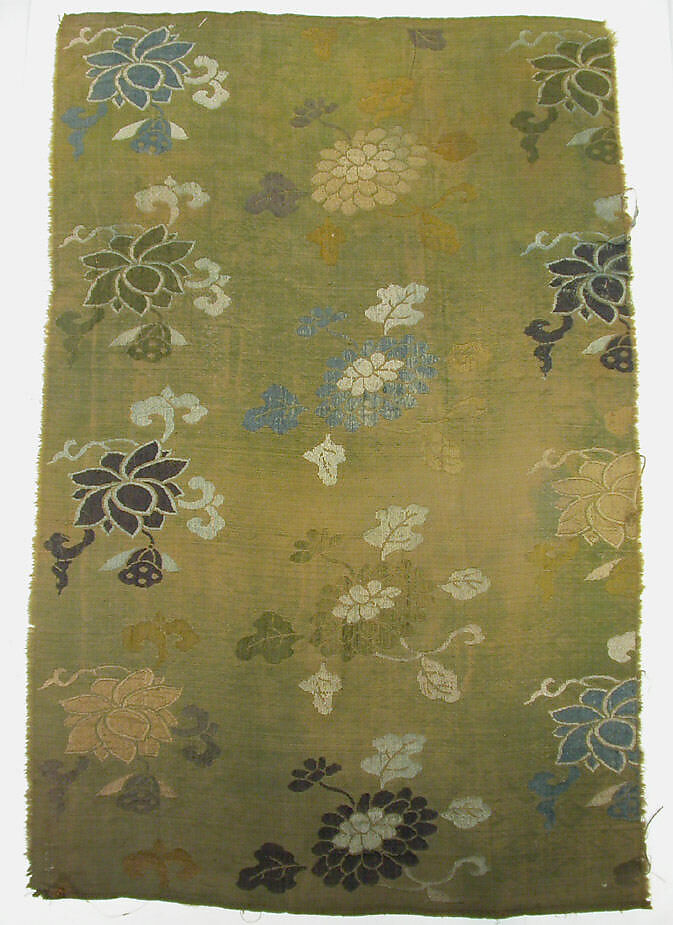 Piece, Silk, metallic thread, China 