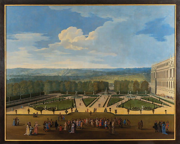 Promenade of Louis XIV in Front of the North Parterre, Etienne Allegrain (French, Paris 1644–1736 Paris), Oil on canvas 