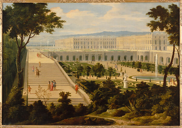 View of the Château de Versailles and the Orangerie, Attributed to Etienne Allegrain (French, Paris 1644–1736 Paris), Oil on canvas 