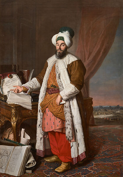 Mehmed Said Efendi, Ambassador of the Sublime Porte, Jacques André Joseph Aved (French, Douai 1702–1766 Paris), Oil on canvas 