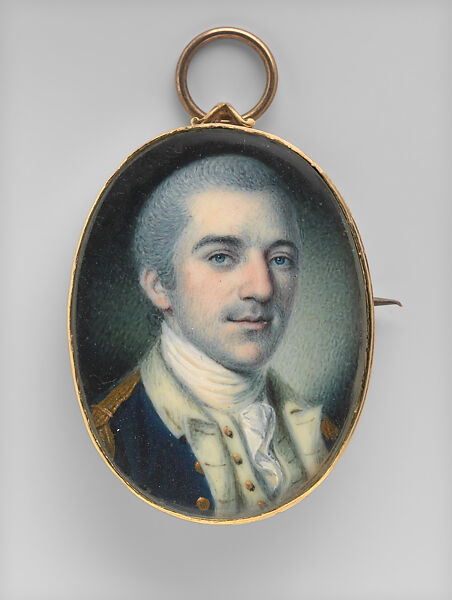 Miniature Portrait of Colonel John Laurens, Charles Willson Peale (American, Chester, Maryland 1741–1827 Philadelphia, Pennsylvania), Watercolor on ivory 