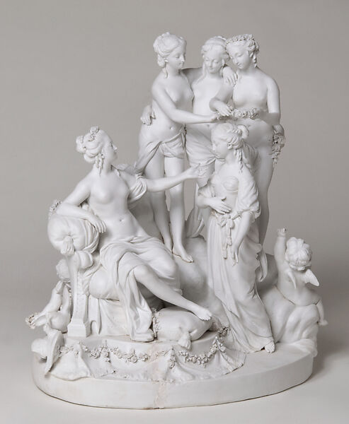 Beauty Crowned by the Graces, Sèvres Manufactory (French, 1740–present), Biscuit porcelain , French 