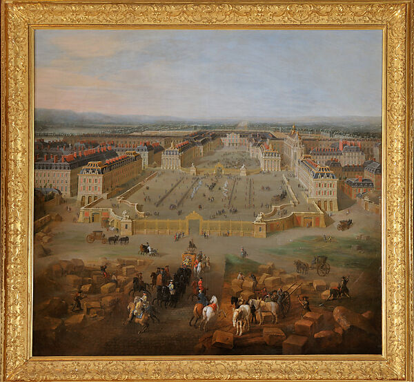 View of the Château de Versailles from the Place d'Armes, Pierre Denis Martin (French, ca. 1663–1742), Oil on canvas 